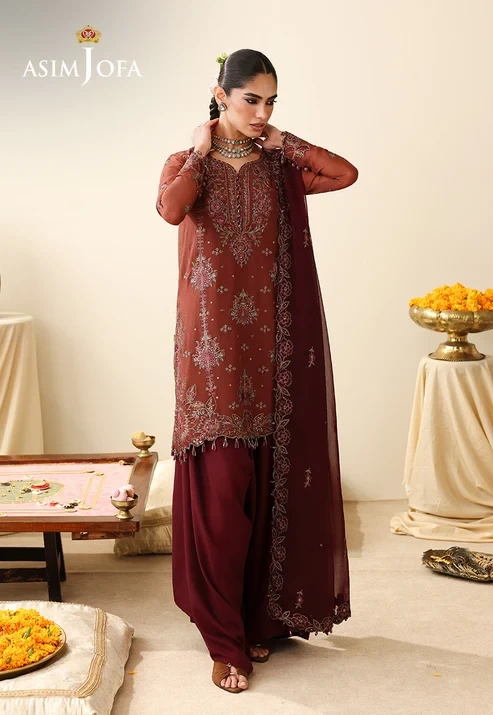 AJULIH-03 Embroidered Chiffon 3 Pcs