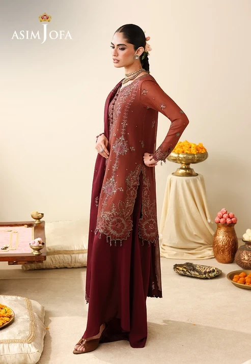 AJULIH-03 Embroidered Chiffon 3 Pcs