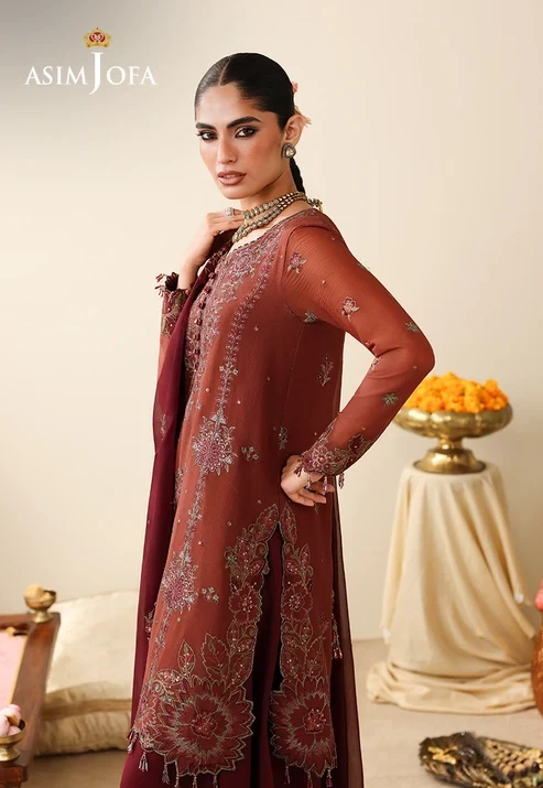 AJULIH-03 Embroidered Chiffon 3 Pcs