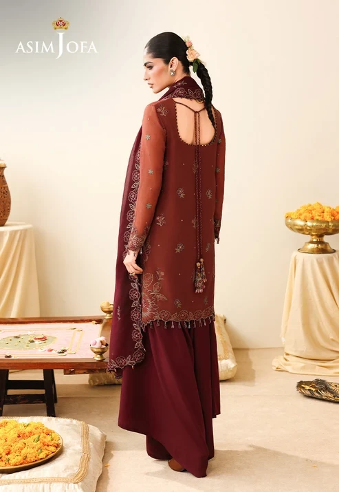 AJULIH-03 Embroidered Chiffon 3 Pcs