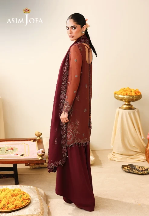 AJULIH-03 Embroidered Chiffon 3 Pcs