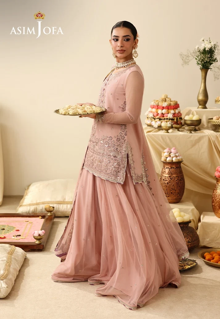 AJULIH-01 Embroidered Poly Net 3 Pcs
