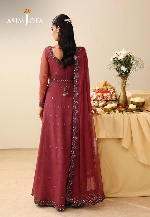 AJULIH-05 Embroidered Poly Net 3 Pcs