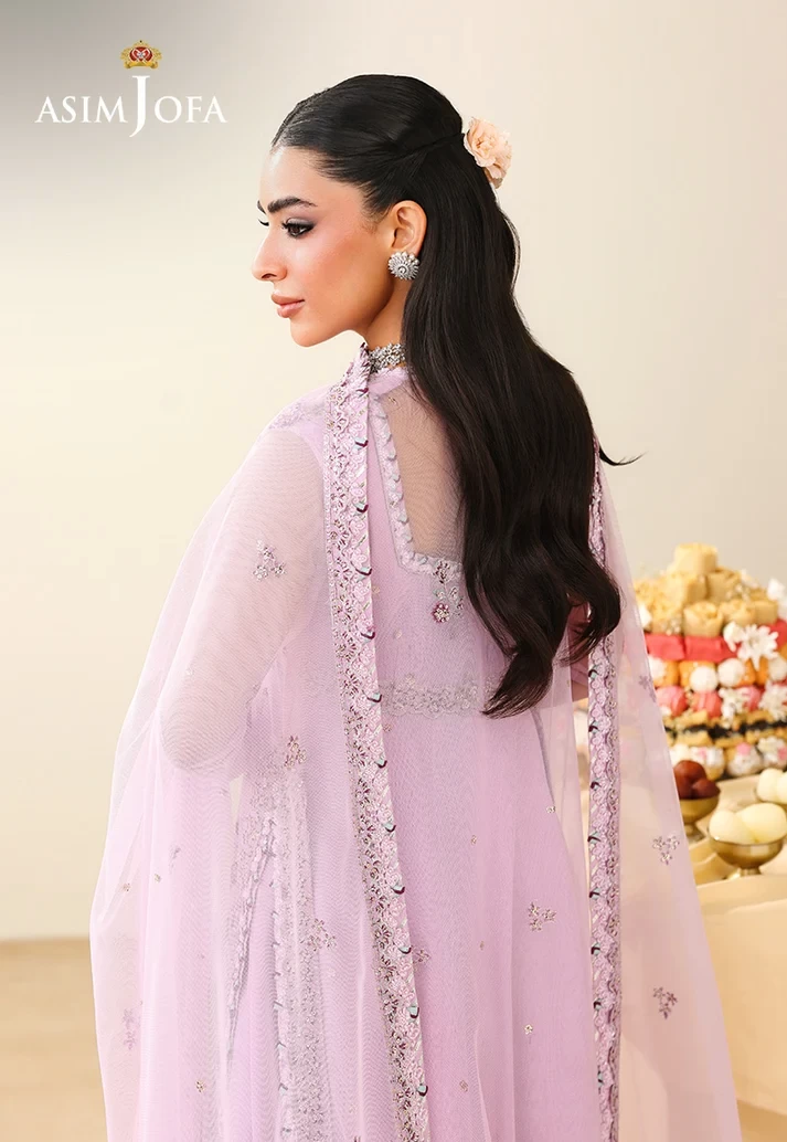 AJULIH-06 Embroidered Poly Net 3 Pcs