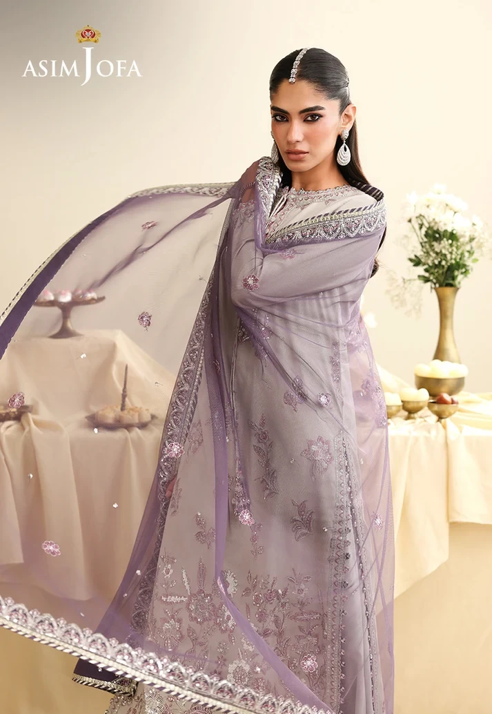 AJULIH-09 Embroidered Boski Silk 3 Pcs