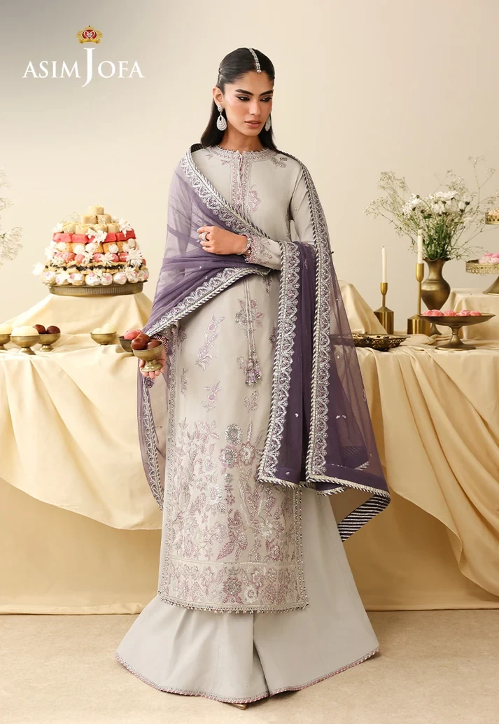 AJULIH-09 Embroidered Boski Silk 3 Pcs