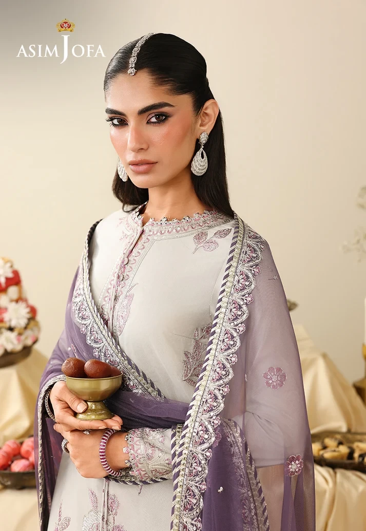 AJULIH-09 Embroidered Boski Silk 3 Pcs