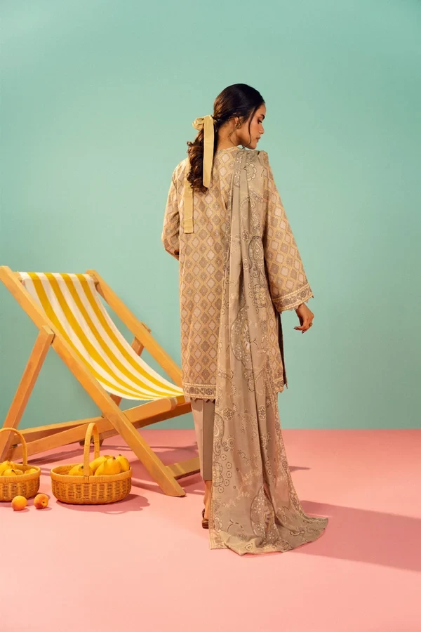 RTS | SHIRT, TROUSER & DUPATTA  - EC345-3P26B-Beige