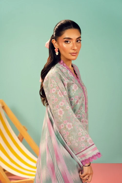 RTS | SHIRT, TROUSER & DUPATTA  -  EC341-3P26A-Green