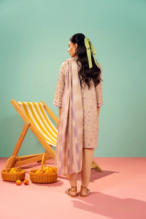 RTS | SHIRT, TROUSER & DUPATTA - EC341-3P26B-Lilac