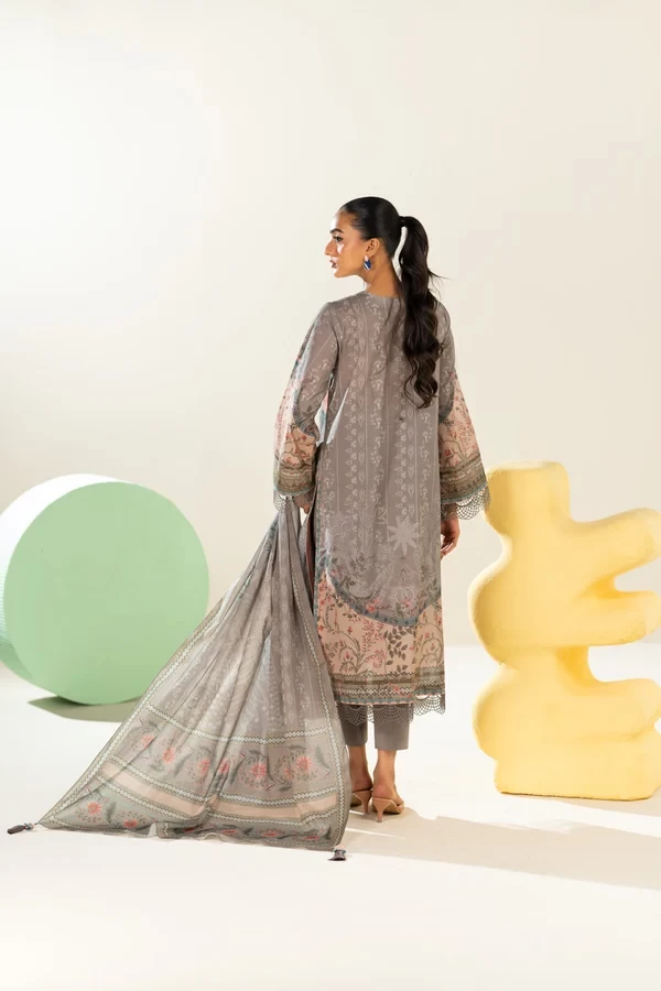 RTS | SHIRT, TROUSER & DUPATTA  - EC332-3P26-Grey
