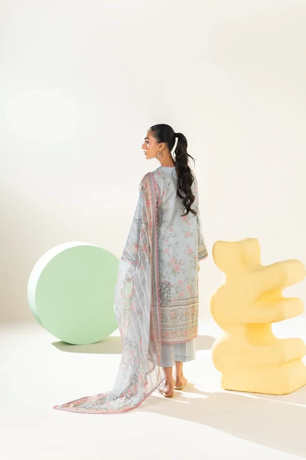 RTS | SHIRT, TROUSER & DUPATTA  - EC329-3P26-Blue
