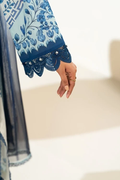 RTS | SHIRT, TROUSER & DUPATTA  -  EC334-3P26-Blue