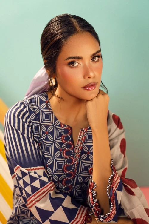RTS | SHIRT, TROUSER & DUPATTA  - EC337-3P26-Blue