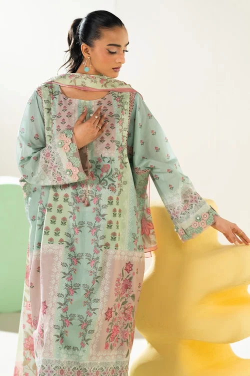 RTS | SHIRT, TROUSER & DUPATTA - EC335-3P26-Green