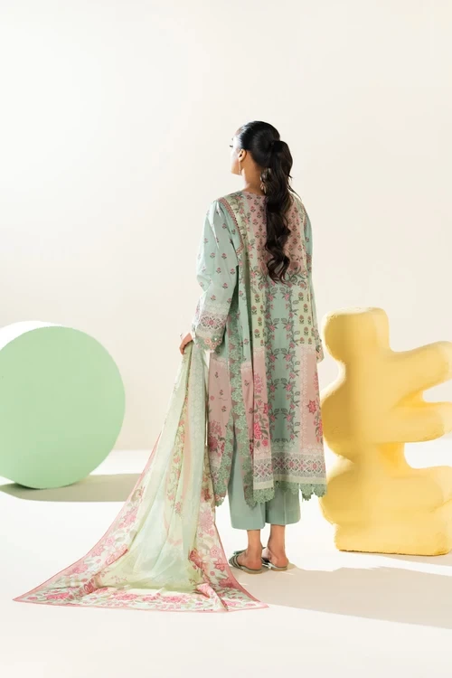 RTS | SHIRT, TROUSER & DUPATTA - EC335-3P26-Green