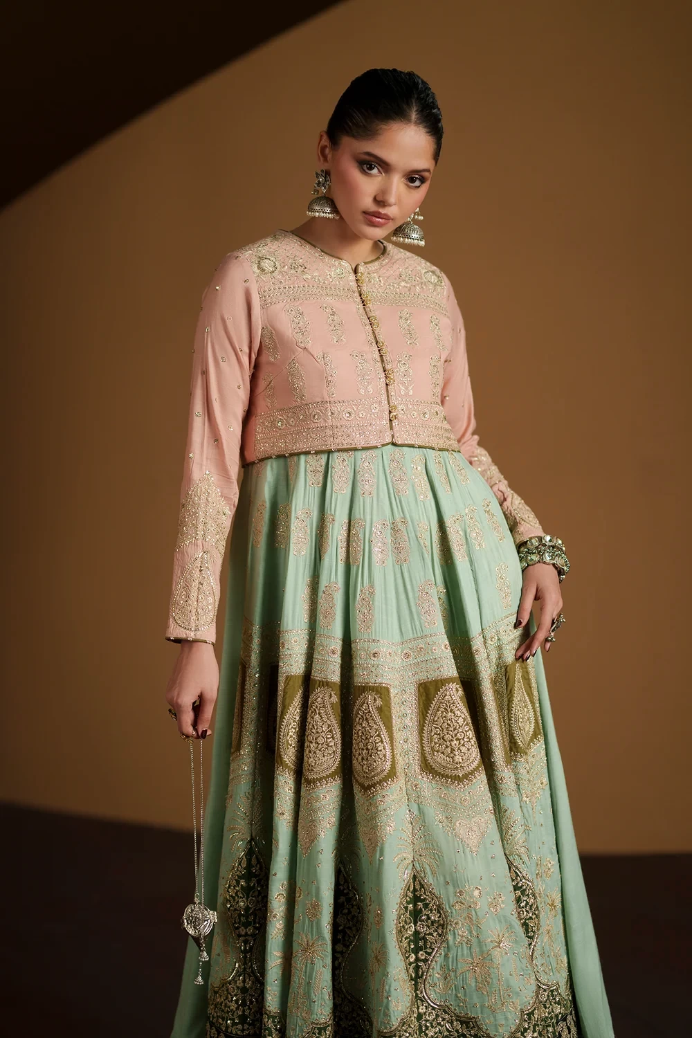 EMBROIDERED SUIT - E1074/104/315