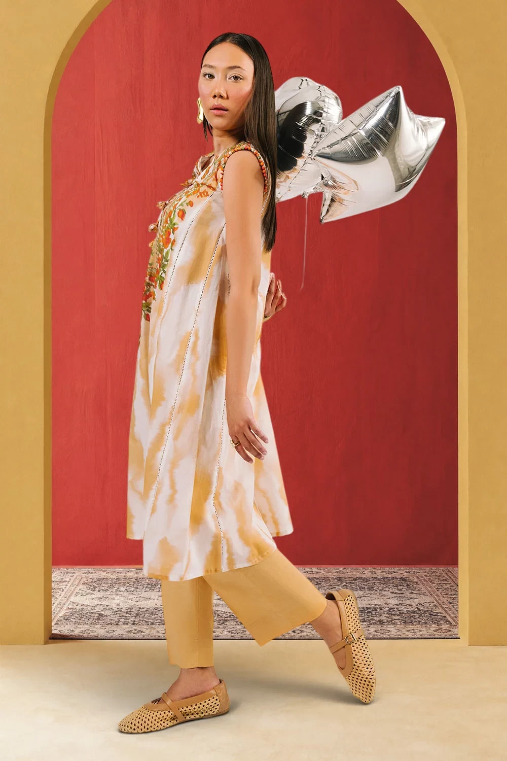 3 Piece Printed Cotton Suit with Printed Lawn Dupatta - W-FB-AP-26-479358