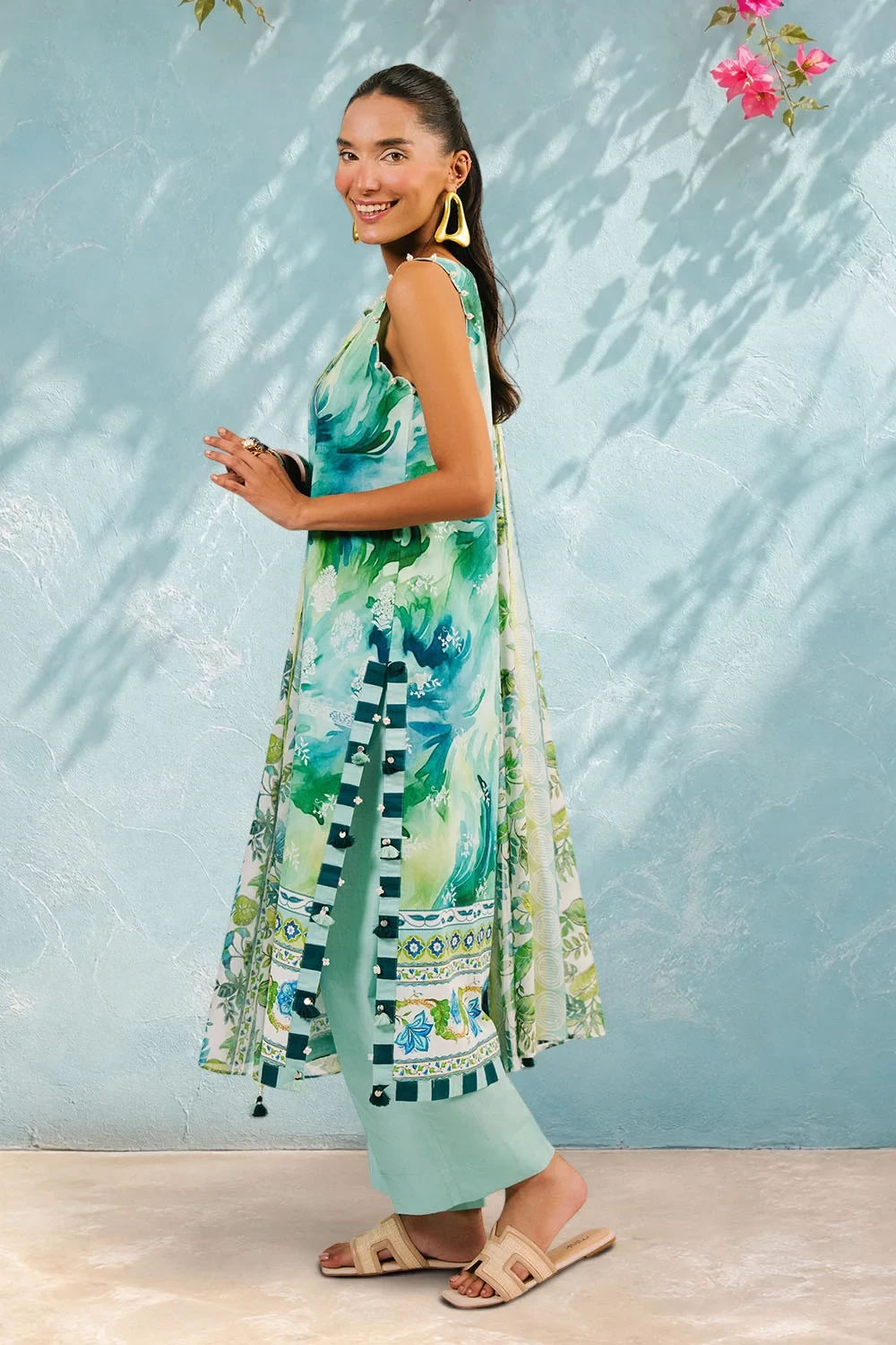 3 Piece Printed Cotton Suit with Printed Lawn Dupatta - W-FB-AP-26-479357