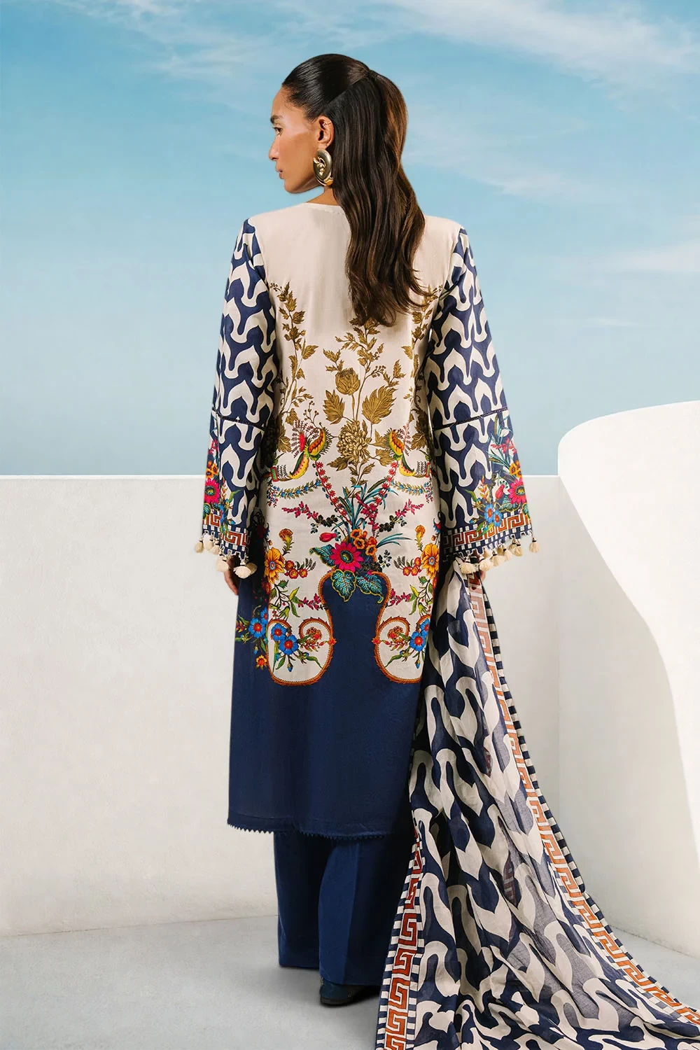 3 Piece Printed Cotton Suit with Printed Lawn Dupatta - W-FB-AP-26-479355