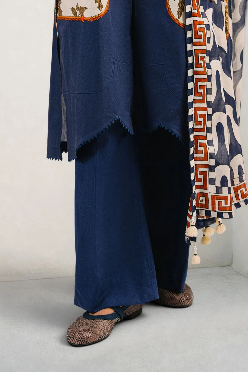 3 Piece Printed Cotton Suit with Printed Lawn Dupatta - W-FB-AP-26-479355