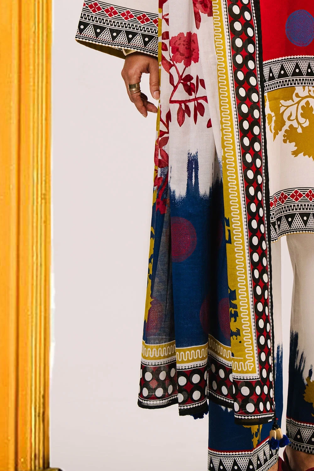 3 Piece Printed Cotton Suit with Printed Lawn Dupatta - W-FB-AP-26-479356