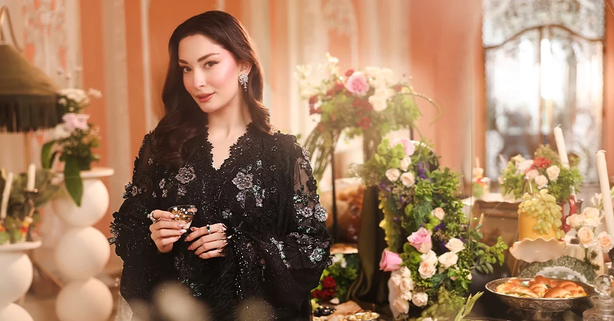 3 Piece Embroidered Chiffon Suit - MPC-26-204-Black