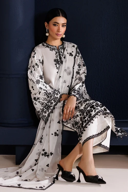 EMBROIDERED JACQUARD SILK UF-4442
