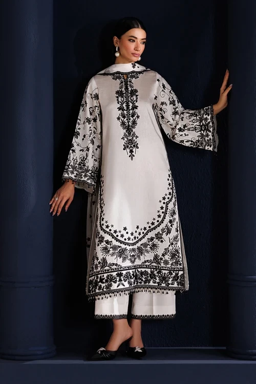 EMBROIDERED JACQUARD SILK UF-4442