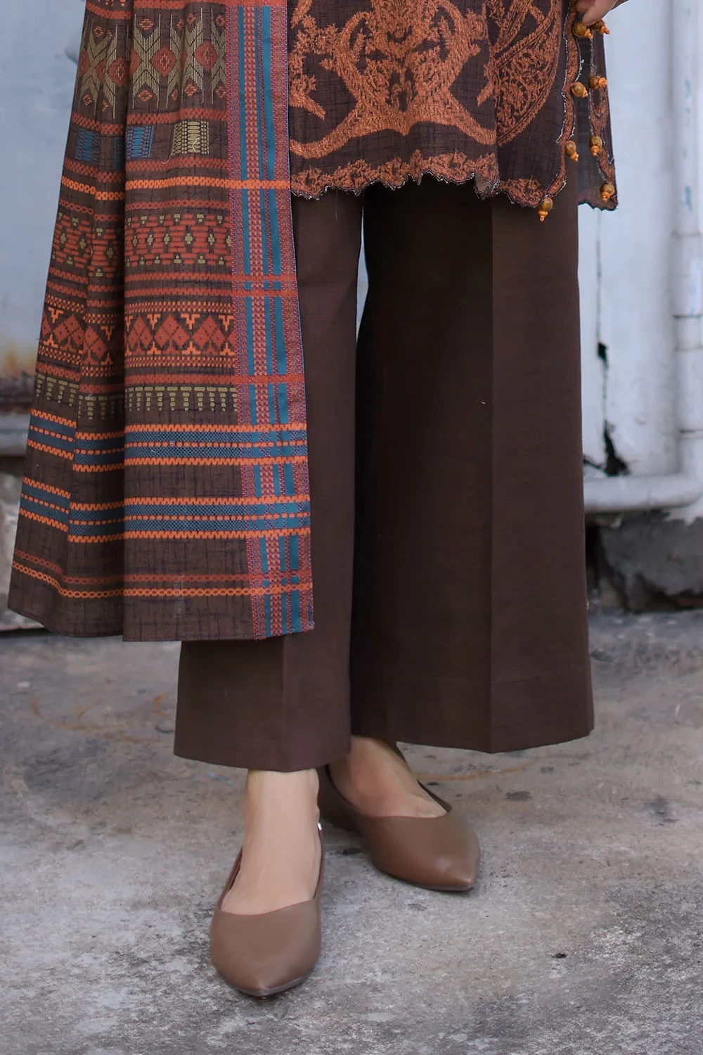 3 Piece Printed Khaddar Suit with Printed Khaddar Dupatta - W-FB-WIN-26-485733