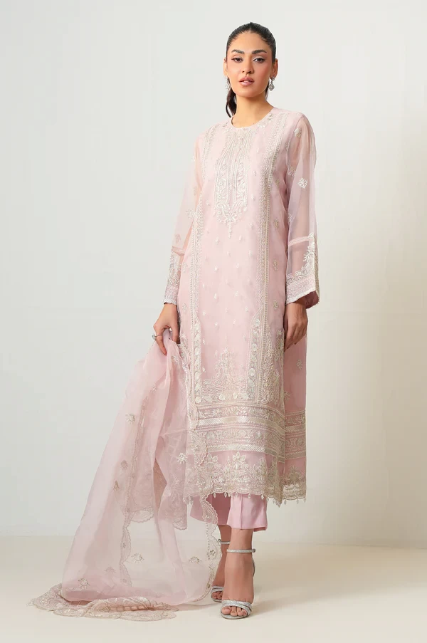 3 Piece Embroidered Organza Suit SKU: WOM34139