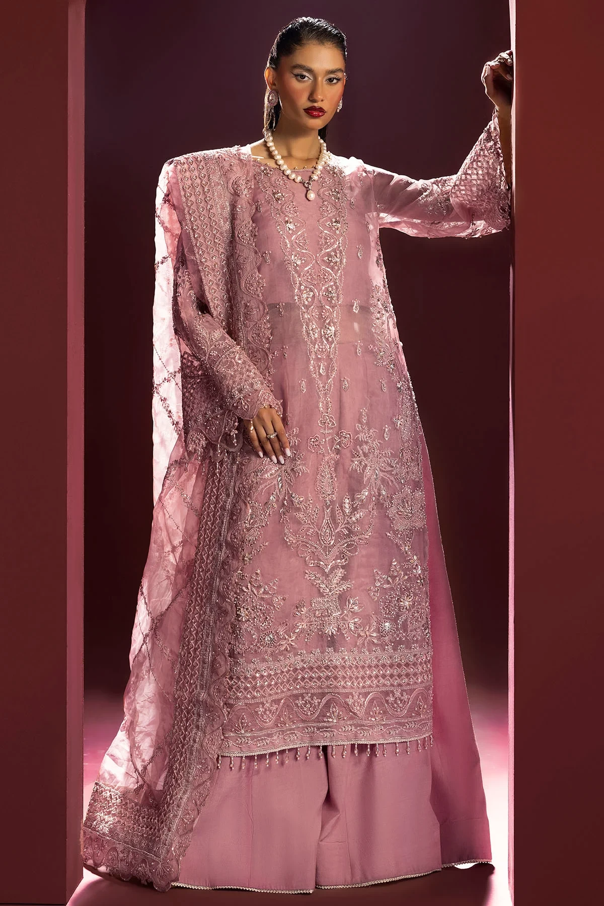 4934-ABSHAR EMBROIDERED ORGANZA