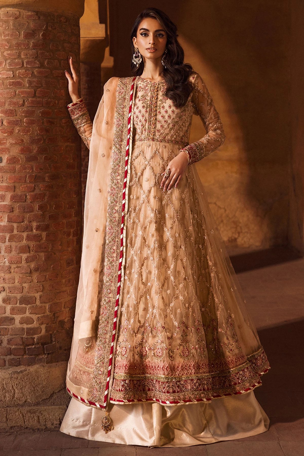 4122-NOOR EMBROIDERED SILK NET
