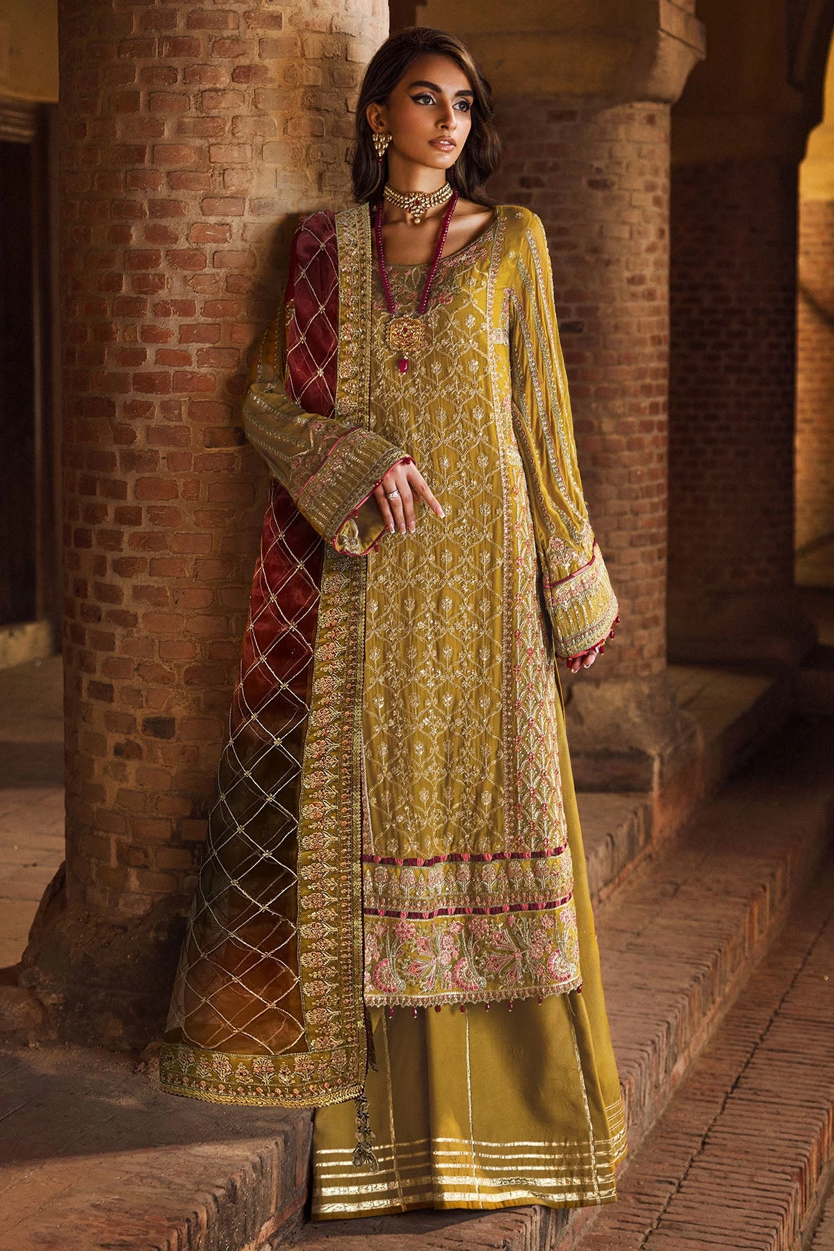 4129-BAKHTAWAR EMBROIDERED BEMBERG CHIFFON