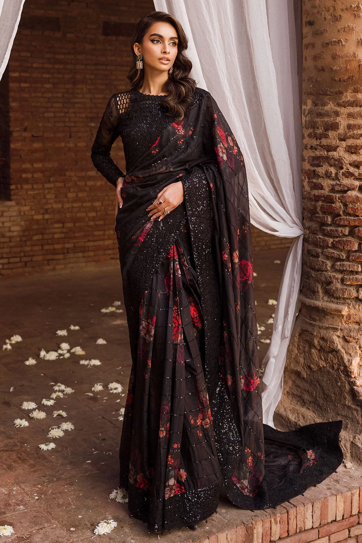 4130-CHANDA EMBROIDERED TISSUE SILK