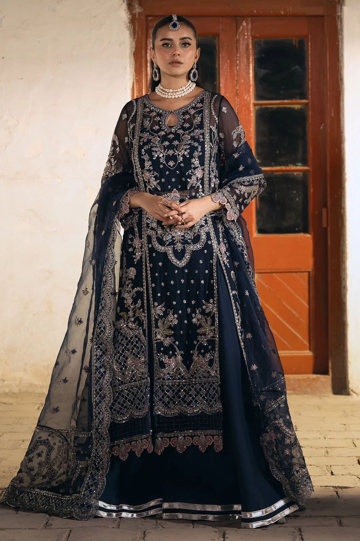 4818-LAYLA EMBROIDERED BEMBERG CHIFFON