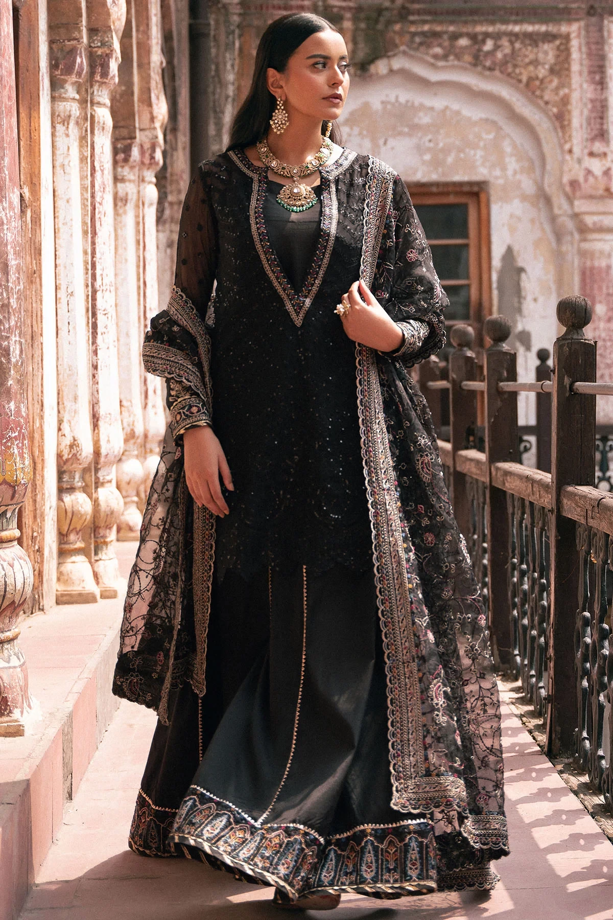 4816-GAZALA EMBROIDERED BEMBERG CHIFFON