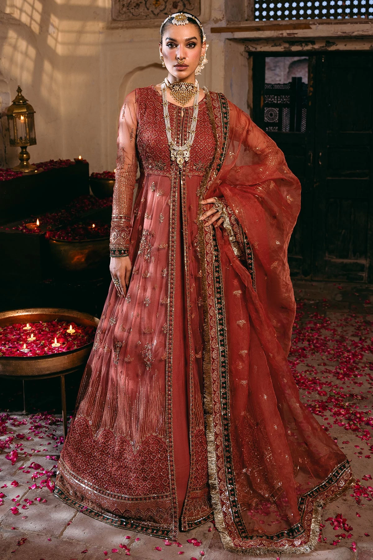 4830-RINAZ EMBROIDERED SILK NET