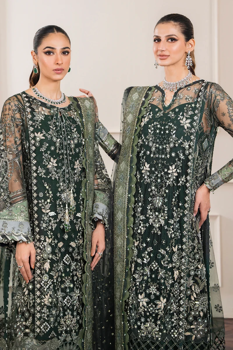 EMBROIDERED NET CH12-05 UNSTITCHED