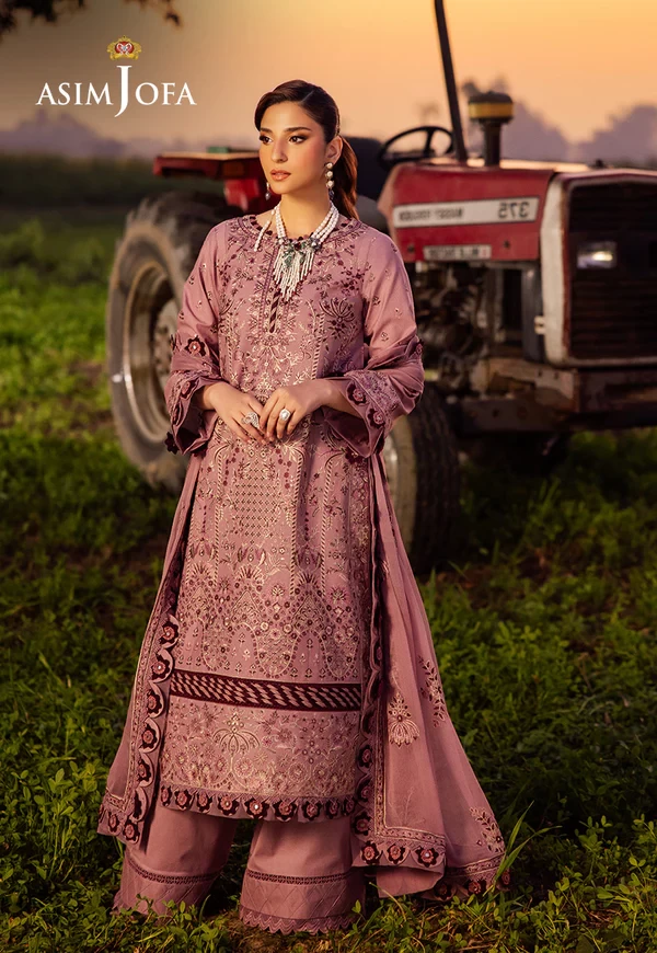 AJELL-02 EMBROIDERED LAWN 3 PCS