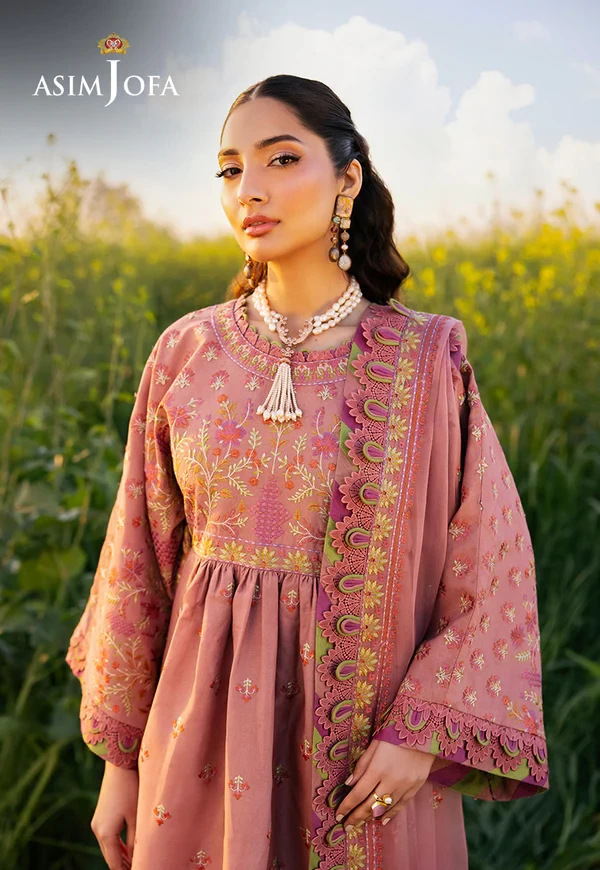 AJELL-16 EMBROIDERED LAWN 3 PCS