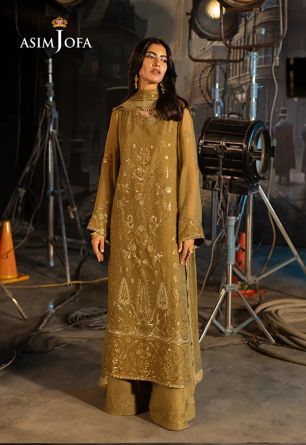 AJLF-15 EMBROIDERED CHIFFON 3 PCS