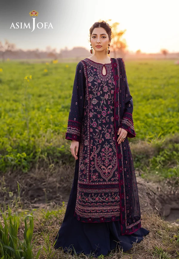 AJELL-01 EMBROIDERED LAWN 3 PCS