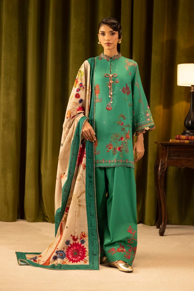 Linen Muzlin 3 Piece Suit - SKU: M253-019B-3CQ