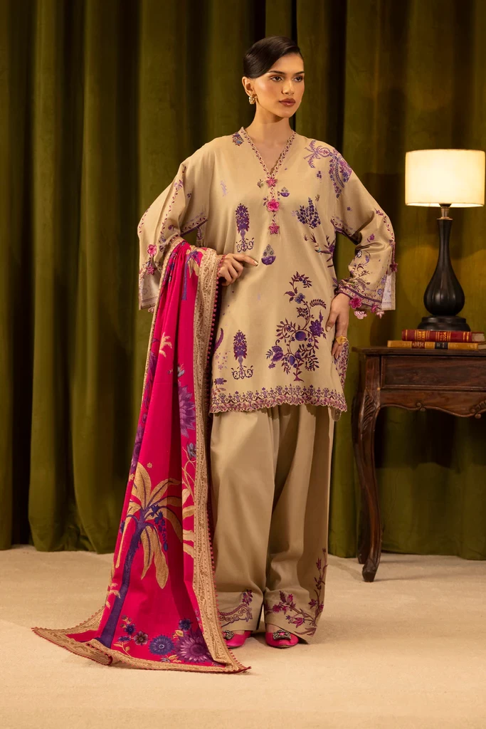 Linen Muzlin 3 Piece Suit - SKU: M253-019A-3CQ