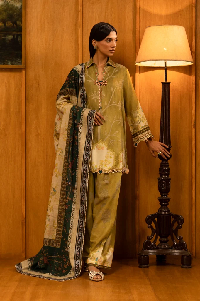 Linen Muzlin 3 Piece Suit - SKU: M253-016A-3CY