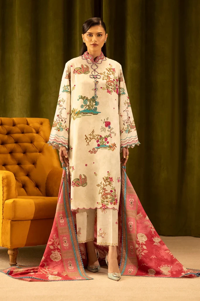 Linen Muzlin 3 Piece Suit -SKU: M253-014A-3CQ
