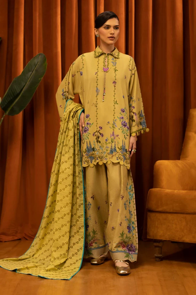 Linen Muzlin 3 Piece Suit -SKU: M253-013A-3CQ