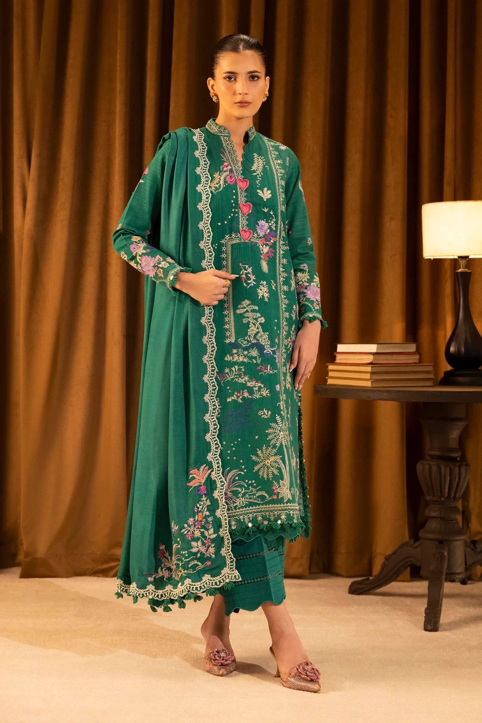 Slub Muzlin 3 Piece Suit - M253-007A-3CP