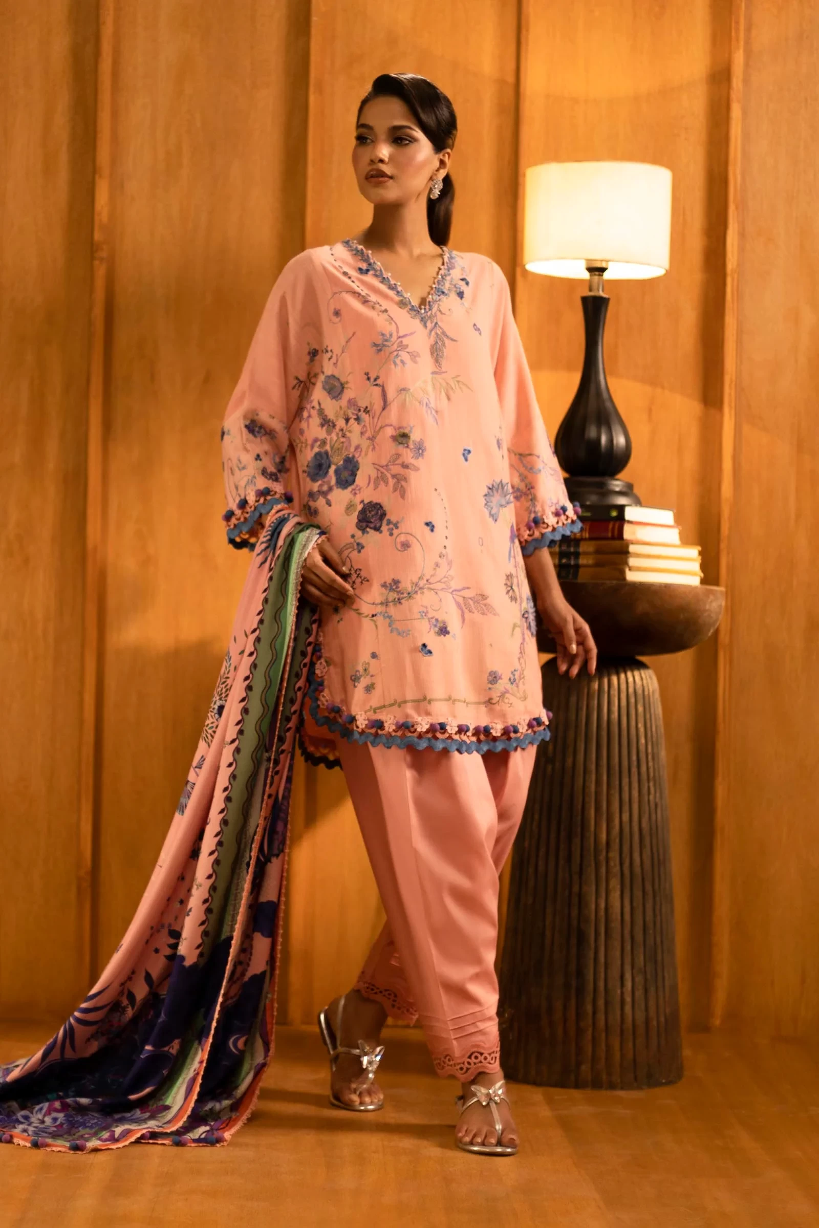 Slub Muzlin 3 Piece Suit - M253-006B-3CP